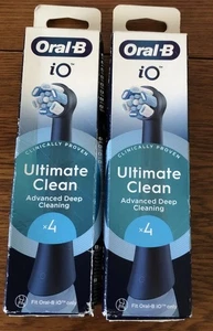 Oral-B iO Ultimate Clean Replacement Brush Head - Black (4 Pack x 2) - Picture 1 of 7
