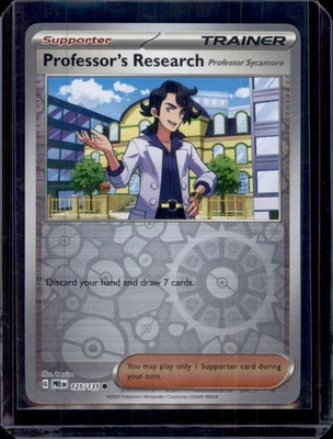 Professor's Research Sycamore Prismatic Evolutions Pokemon 125 Reverse Holo NM - Image 1 of 2