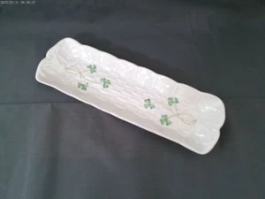 Belleek of Ireland, SHAMROCK MINT TRAY Shamrock Coll. 9½" L 11TH Mark, 2001-07 - Picture 1 of 5