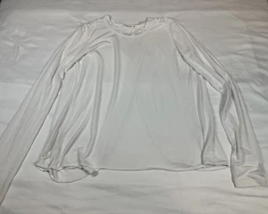 Women Marine Layer XS Long Sleeve Vented Back Shirt White - Picture 1 of 16