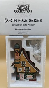 Dept 56 Heritage Village North Pole Series "ELFIN SNOW CONE WORKS" #56332 LNIB - Picture 1 of 12