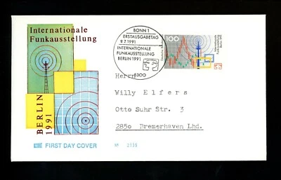 Postal History Germany FDC #1680 Radio Exhibition media 1991 - Image 1 of 2