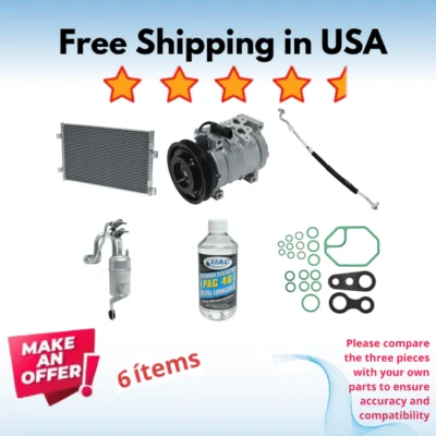Compresor, condensador y secadores aire acondicionado apto para Chrysler PT Cruiser 2001 Foto 1 de 4