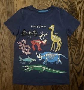 Mini Boden Funny Bones Skeleton Shirt Size 11-12Y - Picture 1 of 5