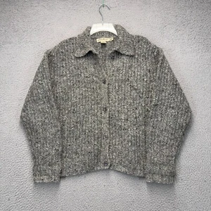 Eddie Bauer Strickjacke Pullover Damen mittelgrau Wollmischung Zopfmuster Freizeit - Bild 1 von 10