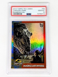 2013 Topps 75th Anniversary Rainbow Foil #99 Jurassic Park PSA 10