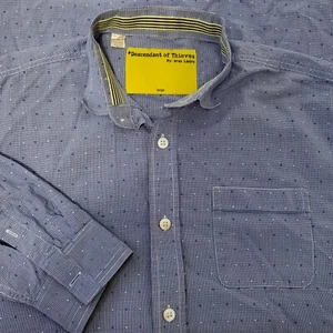 Descendant of Thieves Vestito Ladro Manica Lunga Bottoni Vestito Camicia Uomo Tg L - Foto 1 di 4