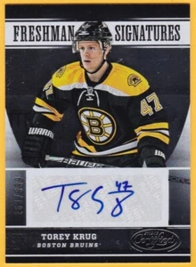 2012-13 Certified FRESHMAN SIGNATURES Torey Krug AUTO RC BRUINS ROOKIE BLUES - Picture 1 of 2