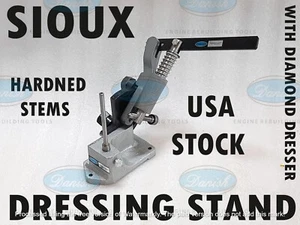 SIOUX SEAT STONE DRESSING STAND WITH DIAMOND DRESSER .75 CARAT HARDENED STEM USA - Picture 1 of 7