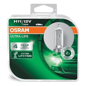 2 x H11 Osram 12V 64211ULT-HCB PGJ19-2 ULTRA LIFE® HEADLIGHT BULBS DuoBox - Picture 1 of 1