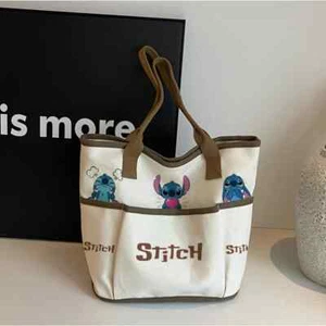 Stitch Cartoon Bolso de Hombro Bolso de Mano Blanco - Imagen 1 de 3