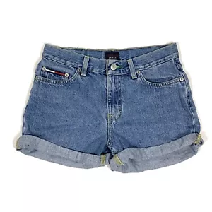 Vintage Y2K Tommy Jeans Jean Shorts Women’s Sz 5, Medium Wash - Picture 1 of 6