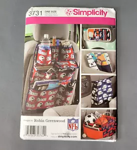 Simplicity Sewing Pattern #3731 Car Organizer Craft NFL Robin Green 2007 UNCUT - Picture 1 of 4
