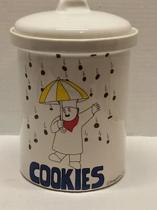 Vintage Barney Saltzberg Chefs 1983 Raining Cookies Cookie Jar 11" Tall W/ Lid - Picture 1 of 11