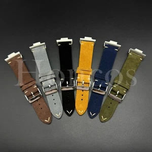 Correa de reloj vintage de cuero gamuza para Tissot PRX + adaptador liberación rápida - Imagen 1 de 27
