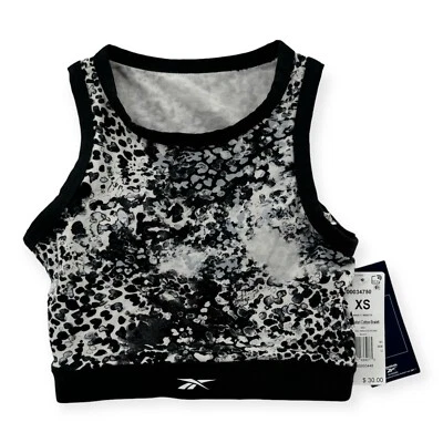 Reebok Sports Bra Womens Size XS Active Workout Mod Safari Keyhole Cotton NWT - Image 1 of 4