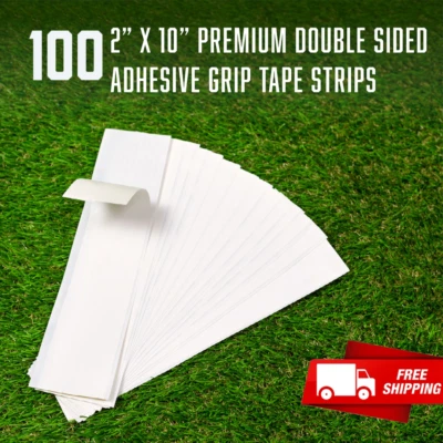 100 Golf Club Grip Tape Strips Double Sided 2" x 10"  Premium Easy Peel USA Made - Image 1 of 2
