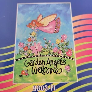 Yard Art Flag Garden Angels Welcome Garden Flag 25x38 Yard Flag Party Decoration - Picture 1 of 5