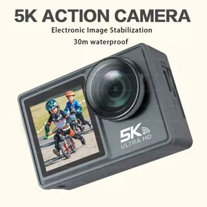 5K WiFi Anti-shake Action Camera 4K 60FPS Dual Screen 170° Wide Angle 30m Camera - Picture 1 of 6