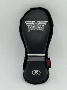 PXG GOLF x AM&E Stretch Fur #6 Hybrid Utility Headcover Black White Clean Cover - Picture 1 of 7