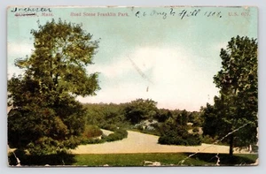 Road Scene Franklin Park Boston Dorchester Mass VTG DB c1908 Postcard - Picture 1 of 4