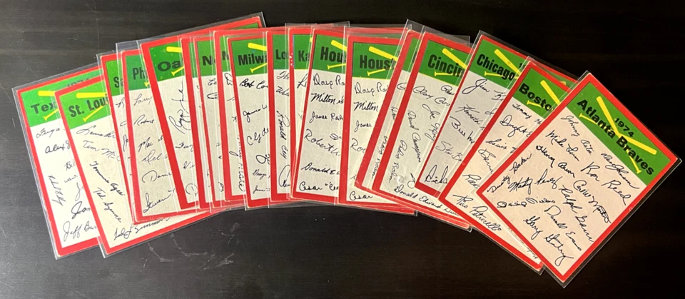 Tarjetas de lista de verificación del equipo rojo de béisbol Topps 1974 que elijas completa tu conjunto Foto 1 de 1
