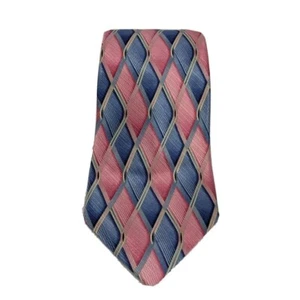 Croft & Barrow Men's Necktie Pink Blue Geometric New - Picture 1 of 6