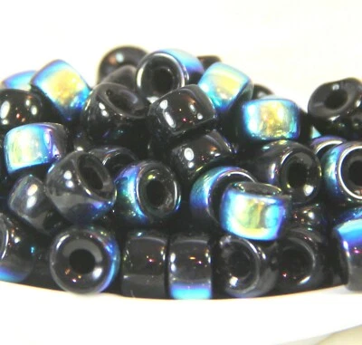 Poni, cuentas de cuervo, 9 mm, agujero de 3,5 mm, negro azabache con acabado AB, checo, 20 piezas, 149 Foto 1 de 3