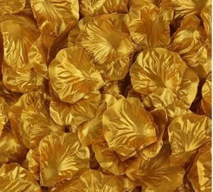 300pcs Artificial Silk Gold Rose Petals/ Wedding Petals Gold (GA, USA) - Picture 1 of 2