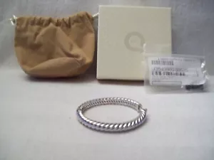 QVC Sterling Ribbed Design Bangle Bracelet - Picture 1 of 4
