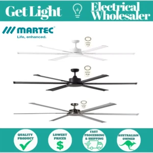 MARTEC Albatross 84" DC Ceiling Fan With Remote 2100mm - White - Black - Nickel - Picture 1 of 9