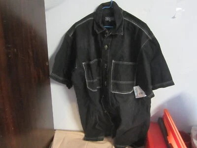 Renegade Black Denim Shirt For Men With Double Pocket Brand New ! - Image 1 of 4