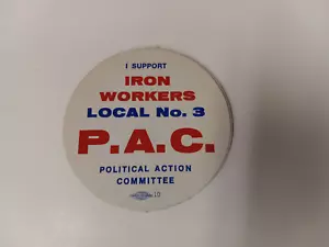Vintage politische Aufkleber 2,5 Zoll Pittsburgh Union Made (Eisenarbeiter) 80er? - Bild 1 von 1