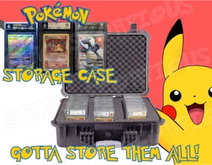 POKEMON Graded Card Storage Box Weatherproof Case Slab Holder Protector - Picture 1 of 6
