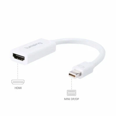 Lumsing Mini Display Port 1.2 auf HDMI 1.4 Adapter Kabel 4K 19,5cm in weiß - Bild 1 von 4