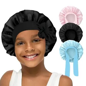 3 Pcs Kids Silk Bonnet for Sleeping - Baby Satin Bonnet for Sleeping,Kids Hair - Picture 1 of 1