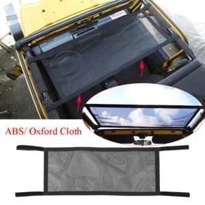 For Jeep Wrangler TJ JK JL JT Black Multifunction Roof Top Rack Mesh Net Cover - Foto 1 di 9