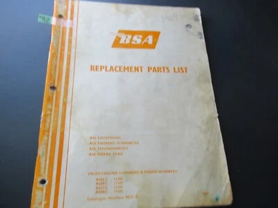 Libro de repuestos Triumph 1969 Thunderbolt Lightning A65 Royal Star 00-5145 A92 Foto 1 de 4