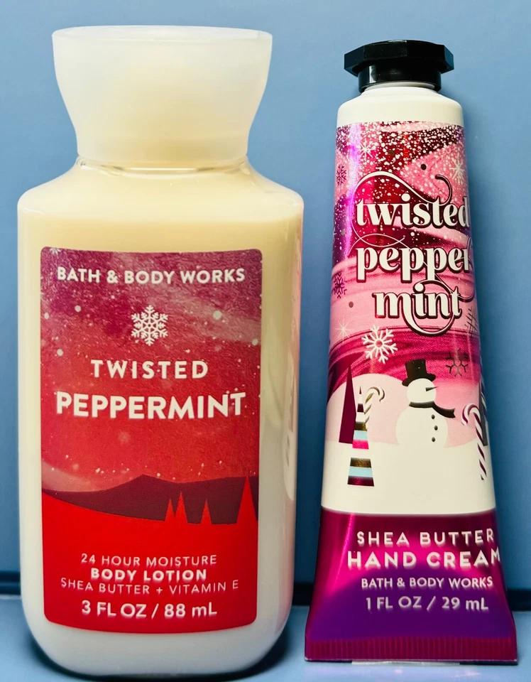*NEW* TWISTED PEPPERMINT ~ 2PC TRAVEL GIFT SET ~ Bath & Body Works ~ SHIPS FREE! - Image 1 of 1
