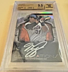 MIKE PIAZZA 2015 Topps Finest Generation Silver Ink AUTO # /25 - BGS 9.5/10 AUTO - Picture 1 of 3