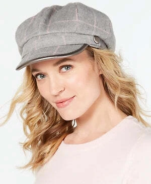 I.N.C.  Windowpane-Plaid Newsboy Cap - Image 1 of 1