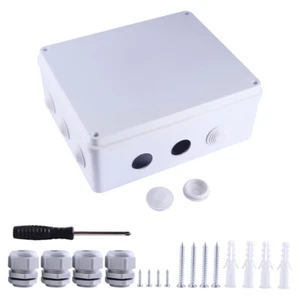 Waterproof Junction Box ABS Plastic Outdoor Electrical Box Weatherproof IP65 - Picture 1 of 17