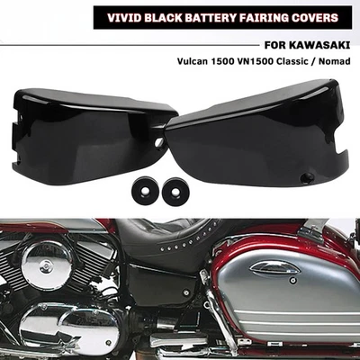 Battery Side Fairing Covers For Kawasaki Vulcan VN1500A VN1500E VN1500N Classic - Image 1 of 4