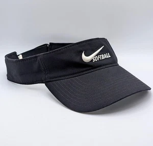 Cappello Nike Softball Visiera Cinghia Regolabile Schiena Swoosh Nero OSFM Unisex Dri-Fit - Foto 1 di 5