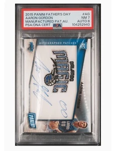2015 Panini Father’s Day Aaron Gordon Manufactured Patch Auto #AG PSA 7 / Auto 8 - Picture 1 of 3