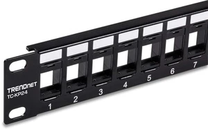 TRENDnet 24 Port Blank Keystone 1U Patch Panel for Cat6 Networking Solutions - Picture 1 of 8