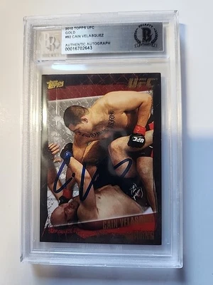 Cain Velásquez 2010 Topps UFC Auto Firmado Losa Beckett BAS Autografiado 2 Foto 1 de 2