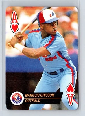 1993 Bicycle Aces Playing Cards #AH Marquis Grissom Montreal Expos - Image 1 of 2
