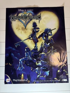 2002 PS2 Kingdom Hearts Double Sided Promo Display Poster 22x28 2 Poster - Bild 1 von 13