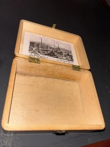 J & P Coats Thread Works Sewing Box Wooden Little Girl - Picture 1 of 5